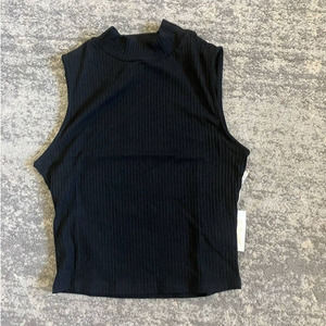 Women’s MCLA Sleeveless Tank Size M Black Ribbed Q9